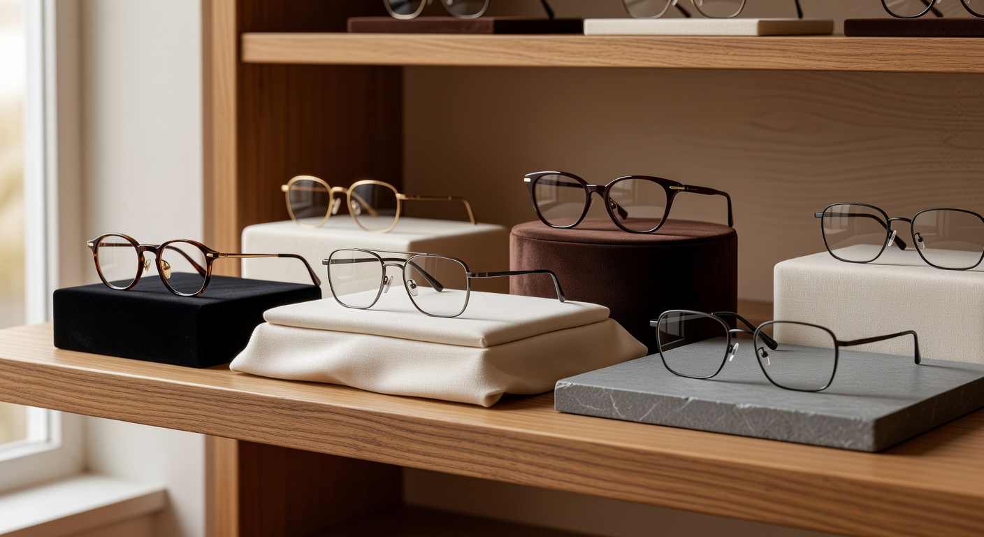 Classic Black Frame Eyeglasses on white background