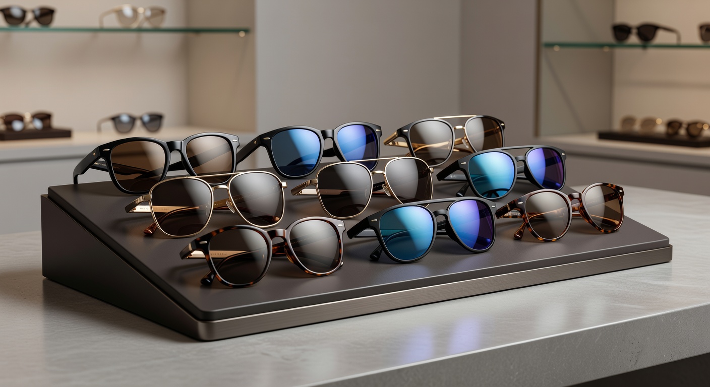 Polarized Sunglasses with dark lenses